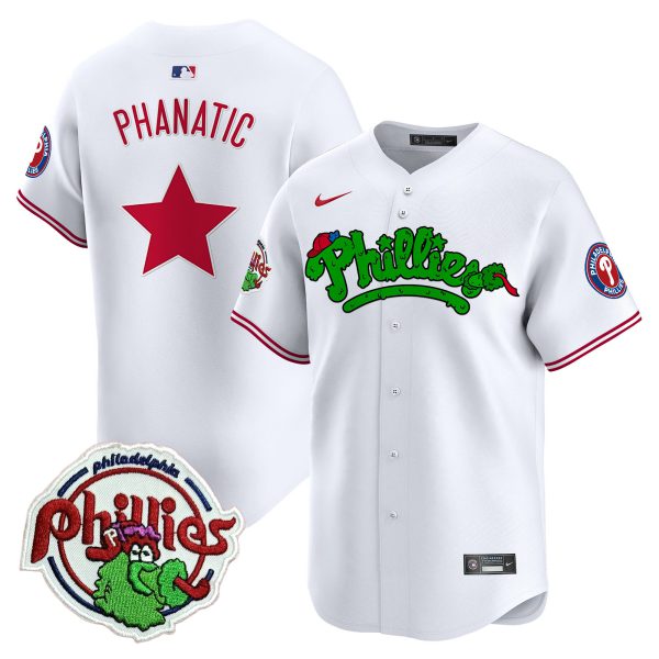 Youth's Phillies Phanatic Patch Vapor Premier Limited Jersey V2 - All Stitched - Image 8