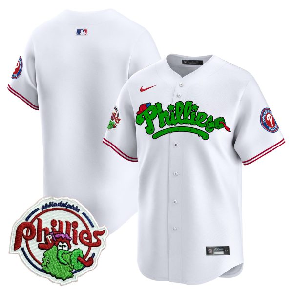 Youth's Phillies Phanatic Patch Vapor Premier Limited Jersey V2 - All Stitched - Image 9