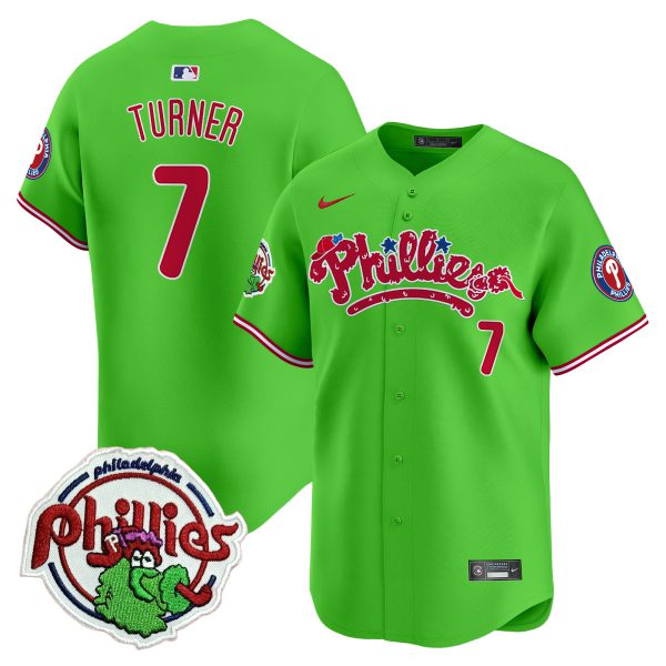 Youth's Phillies Phanatic Patch Vapor Premier Limited Jersey V2 - All Stitched - Image 12