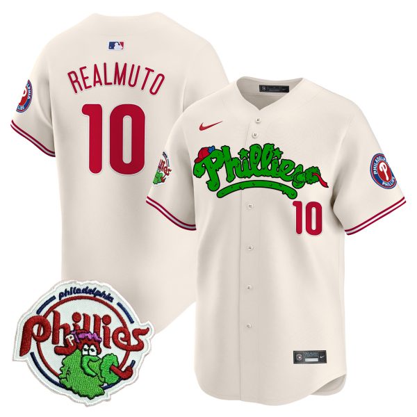 Youth's Phillies Phanatic Patch Vapor Premier Limited Jersey V2 - All Stitched - Image 23