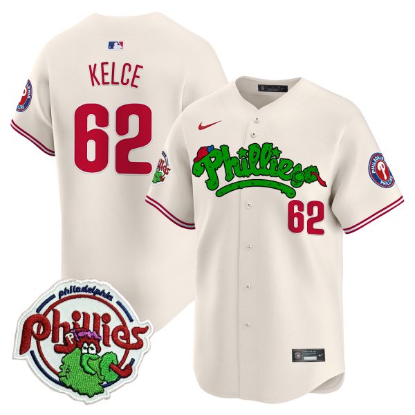 Youth's Phillies Phanatic Patch Vapor Premier Limited Jersey V2 - All Stitched - Image 24