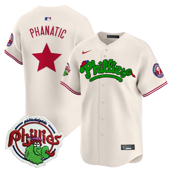 Youth's Phillies Phanatic Patch Vapor Premier Limited Jersey V2 - All Stitched - Image 26