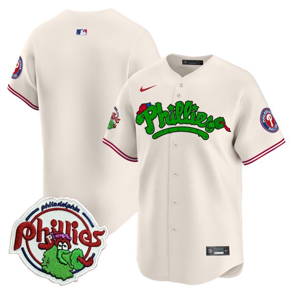 Youth's Phillies Phanatic Patch Vapor Premier Limited Jersey V2 - All Stitched - Image 27