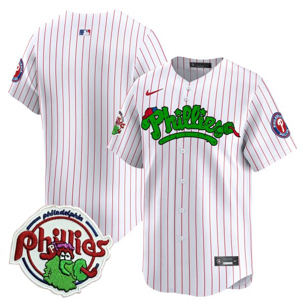 Youth's Phillies Phanatic Patch Vapor Premier Limited Jersey V2 - All Stitched - Image 36