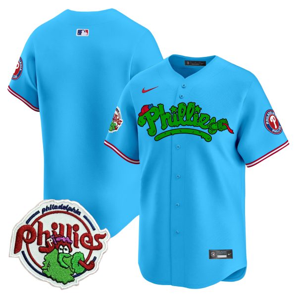 Youth's Phillies Phanatic Patch Vapor Premier Limited Jersey V2 - All Stitched - Image 54