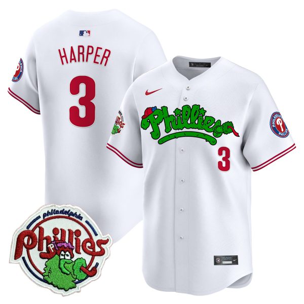 Youth's Phillies Phanatic Patch Vapor Premier Limited Jersey V2 - All Stitched