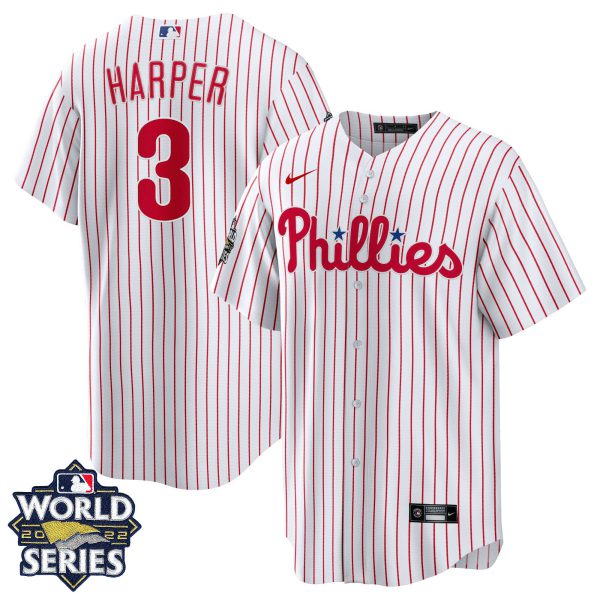 Youth's Philadelphia Phillies 2022 World Series Home Player Jersey - All Stitched