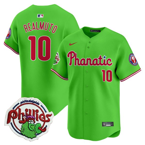 Youth's Phillies Phanatic Patch Vapor Premier Limited Jersey - All Stitched - Image 5