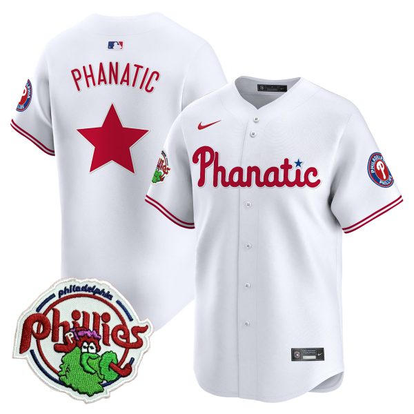 Youth's Phillies Phanatic Patch Vapor Premier Limited Jersey - All Stitched - Image 17
