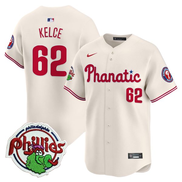 Youth's Phillies Phanatic Patch Vapor Premier Limited Jersey - All Stitched - Image 24