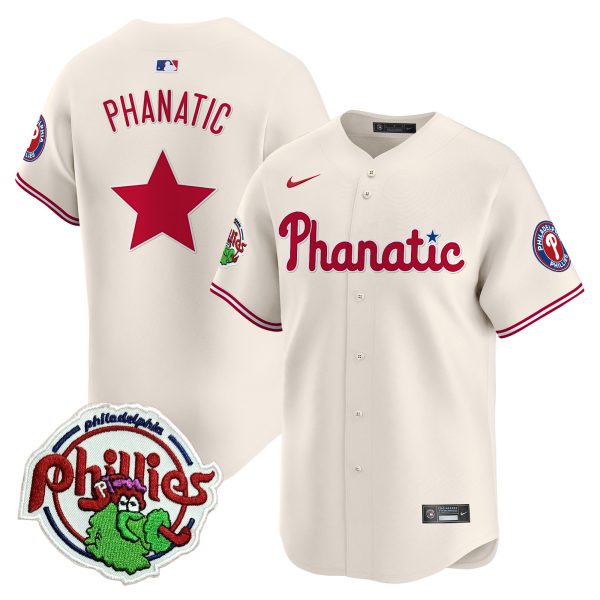 Youth's Phillies Phanatic Patch Vapor Premier Limited Jersey - All Stitched - Image 26