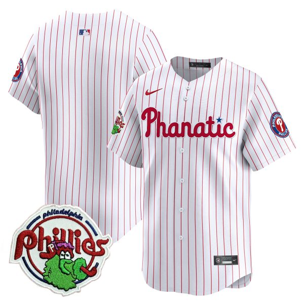 Youth's Phillies Phanatic Patch Vapor Premier Limited Jersey - All Stitched - Image 36