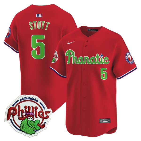 Youth's Phillies Phanatic Patch Vapor Premier Limited Jersey - All Stitched - Image 40