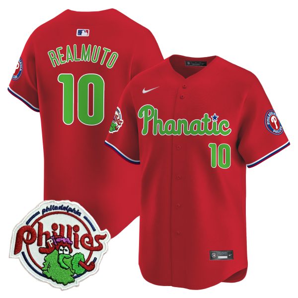 Youth's Phillies Phanatic Patch Vapor Premier Limited Jersey - All Stitched - Image 41