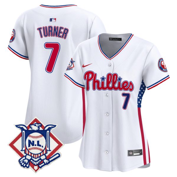 Women's Phillies 2024 Fourth of July Vapor Premier Limited Jersey V4 - All Stitched - Image 3