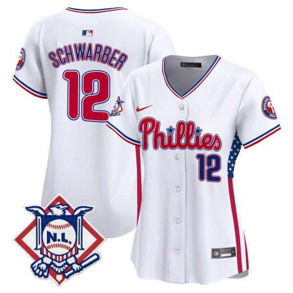 Women's Phillies 2024 Fourth of July Vapor Premier Limited Jersey V4 - All Stitched - Image 7
