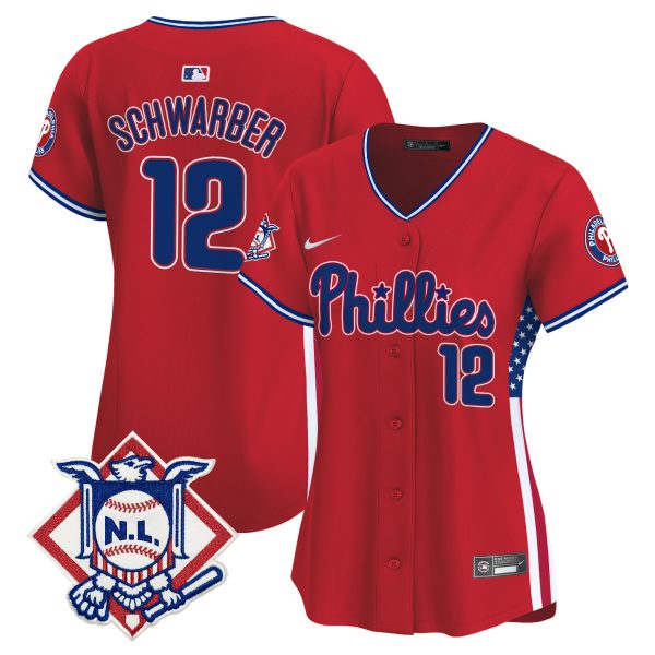 Women's Phillies 2024 Fourth of July Vapor Premier Limited Jersey V4 - All Stitched - Image 15