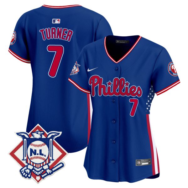 Women's Phillies 2024 Fourth of July Vapor Premier Limited Jersey V4 - All Stitched - Image 19