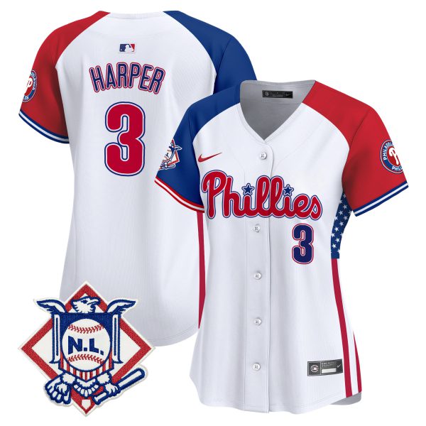 Women's Phillies 2024 Fourth of July Vapor Premier Limited Jersey V4 - All Stitched - Image 25
