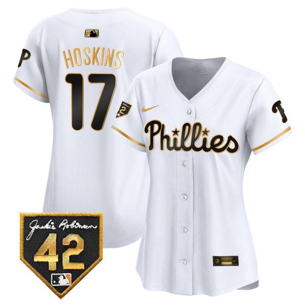 Women's Phillies 2024 Jackie Robinson Patch Vapor Premier Limited Jersey - All Stitched - Image 10