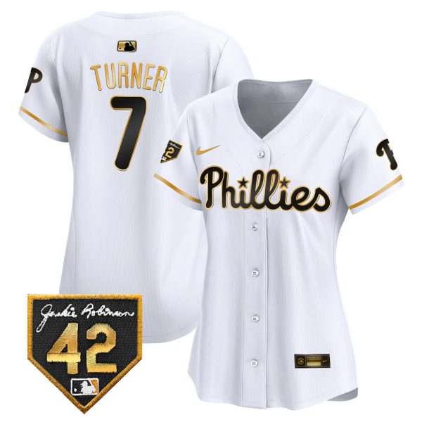 Women's Phillies 2024 Jackie Robinson Patch Vapor Premier Limited Jersey - All Stitched - Image 11