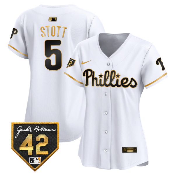 Women's Phillies 2024 Jackie Robinson Patch Vapor Premier Limited Jersey - All Stitched - Image 13