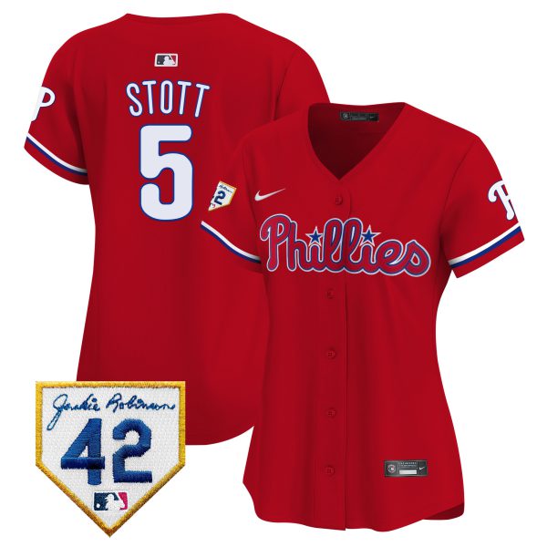 Women's Phillies 2024 Jackie Robinson Patch Vapor Premier Limited Jersey - All Stitched - Image 21