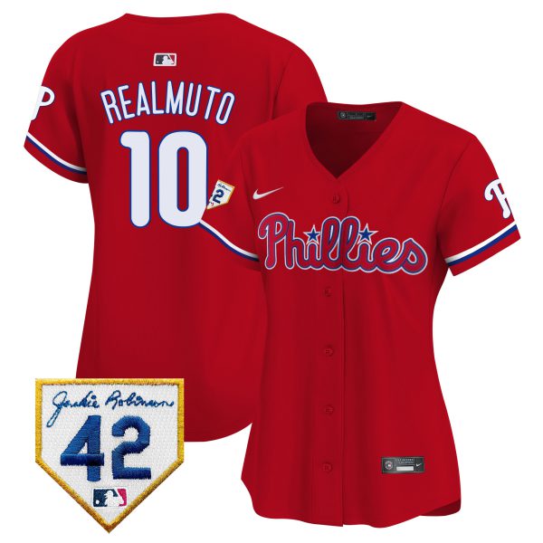 Women's Phillies 2024 Jackie Robinson Patch Vapor Premier Limited Jersey - All Stitched - Image 22
