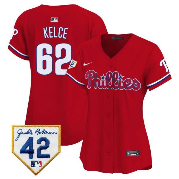 Women's Phillies 2024 Jackie Robinson Patch Vapor Premier Limited Jersey - All Stitched - Image 23