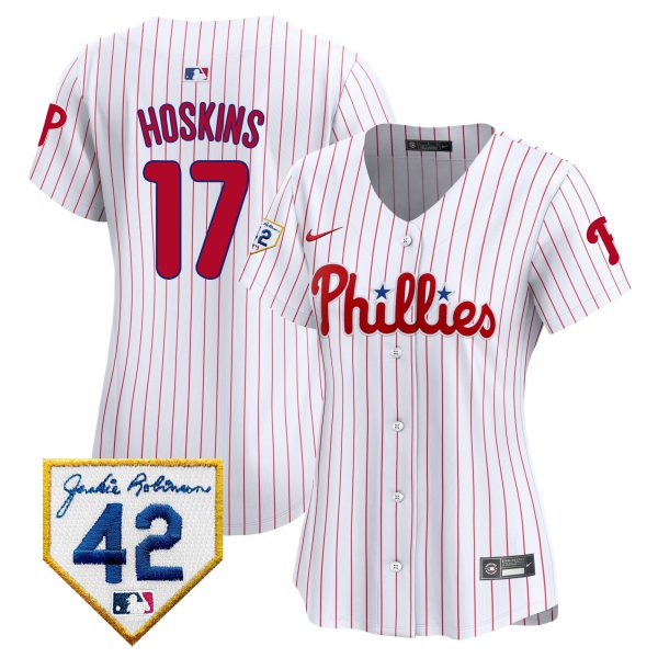 Women's Phillies 2024 Jackie Robinson Patch Vapor Premier Limited Jersey - All Stitched - Image 26
