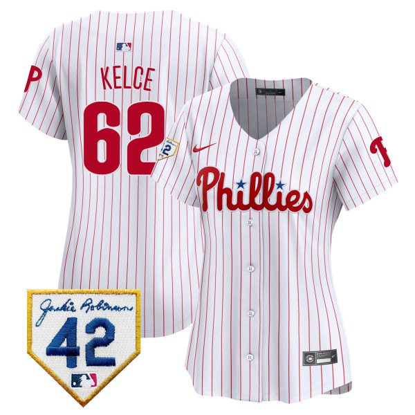 Women's Phillies 2024 Jackie Robinson Patch Vapor Premier Limited Jersey - All Stitched - Image 31
