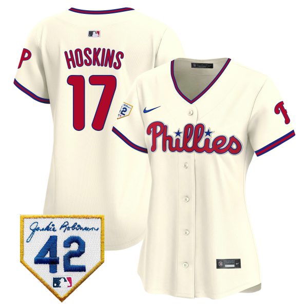 Women's Phillies 2024 Jackie Robinson Patch Vapor Premier Limited Jersey - All Stitched - Image 34