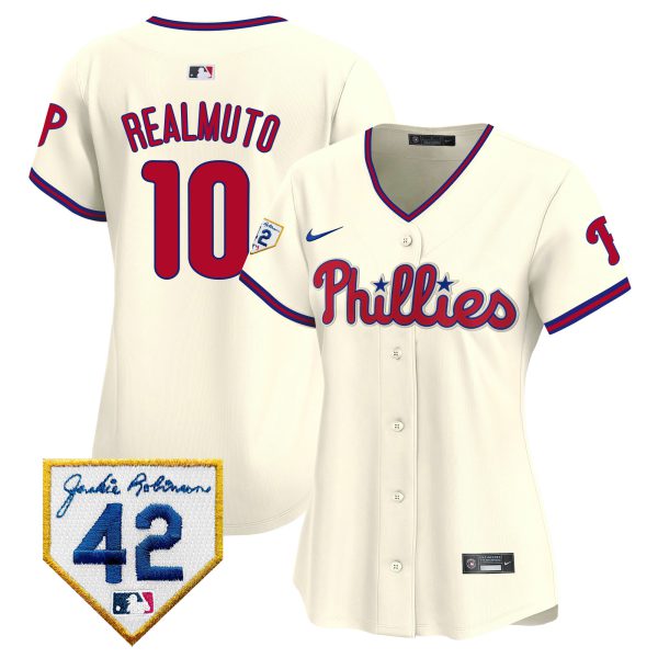 Women's Phillies 2024 Jackie Robinson Patch Vapor Premier Limited Jersey - All Stitched - Image 38