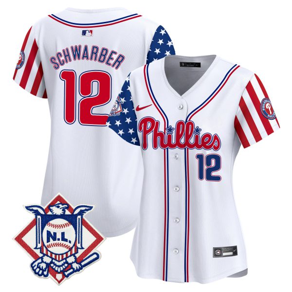 Women's Phillies 2024 Fourth of July Vapor Premier Limited Jersey V2 - All Stitched - Image 7