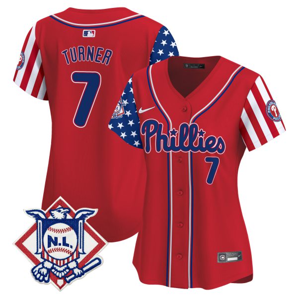 Women's Phillies 2024 Fourth of July Vapor Premier Limited Jersey V2 - All Stitched - Image 11