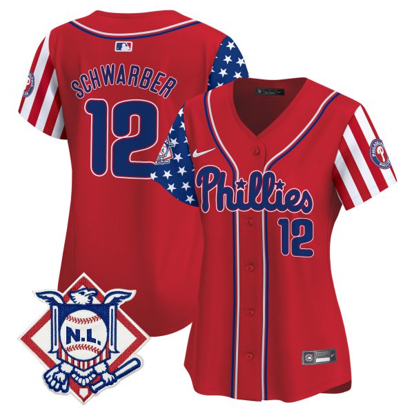 Women's Phillies 2024 Fourth of July Vapor Premier Limited Jersey V2 - All Stitched - Image 15