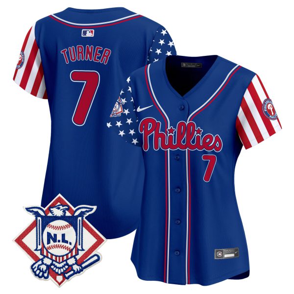 Women's Phillies 2024 Fourth of July Vapor Premier Limited Jersey V2 - All Stitched - Image 19