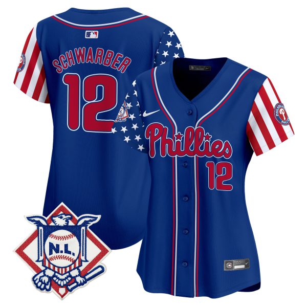 Women's Phillies 2024 Fourth of July Vapor Premier Limited Jersey V2 - All Stitched - Image 23