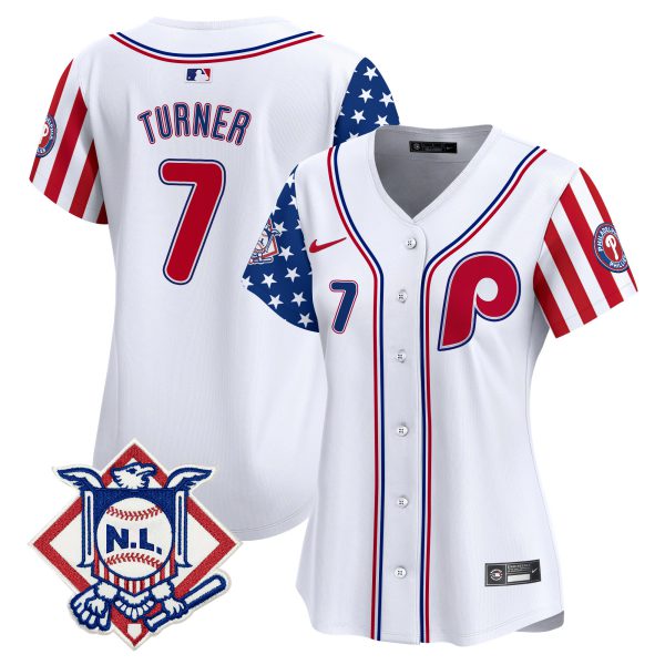 Women's Phillies 2024 Fourth of July Vapor Premier Limited Jersey V2 - All Stitched - Image 27