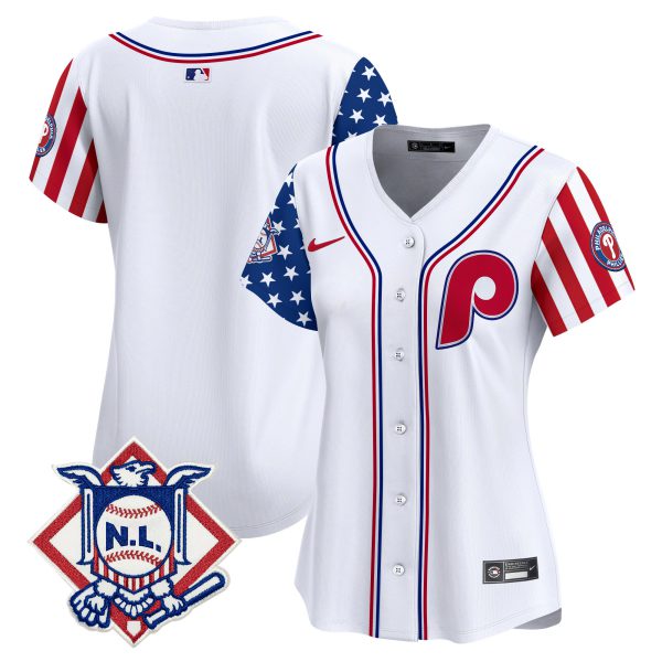 Women's Phillies 2024 Fourth of July Vapor Premier Limited Jersey V2 - All Stitched - Image 32