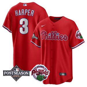 Bryce Harper Philadelphia Phillies 2023 Postseason Patch Jersey - All Stitched