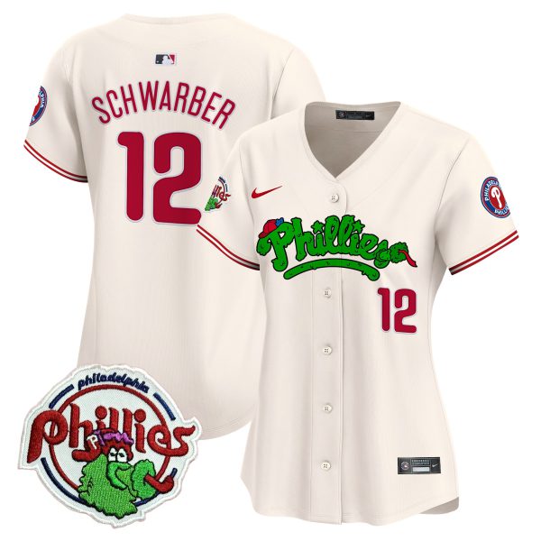 Women's Phillies Phanatic Patch Vapor Premier Limited Jersey V2 - All Stitched - Image 7