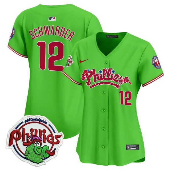 Women's Phillies Phanatic Patch Vapor Premier Limited Jersey V2 - All Stitched - Image 16