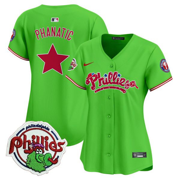 Women's Phillies Phanatic Patch Vapor Premier Limited Jersey V2 - All Stitched - Image 17