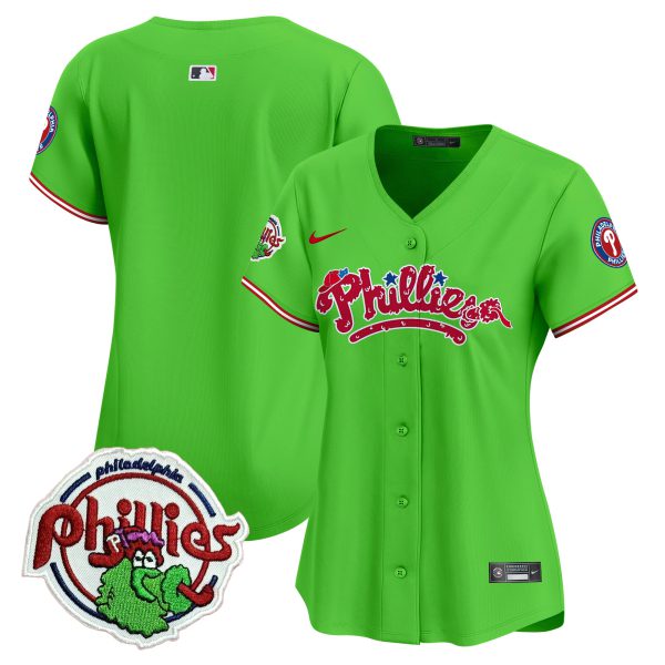 Women's Phillies Phanatic Patch Vapor Premier Limited Jersey V2 - All Stitched - Image 18
