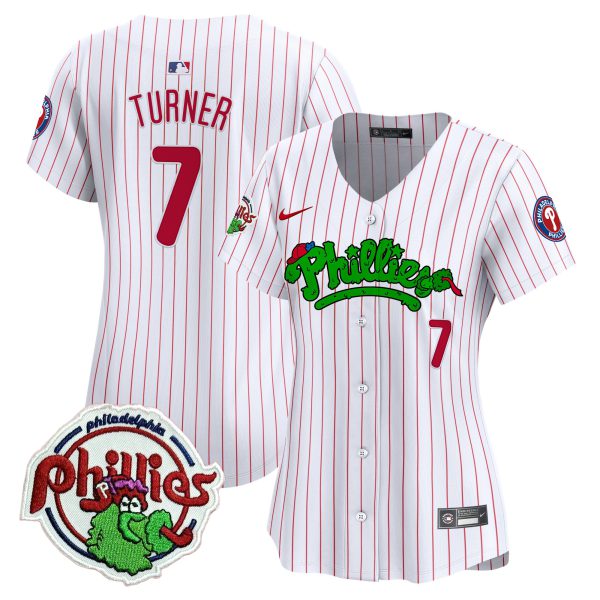 Women's Phillies Phanatic Patch Vapor Premier Limited Jersey V2 - All Stitched - Image 21