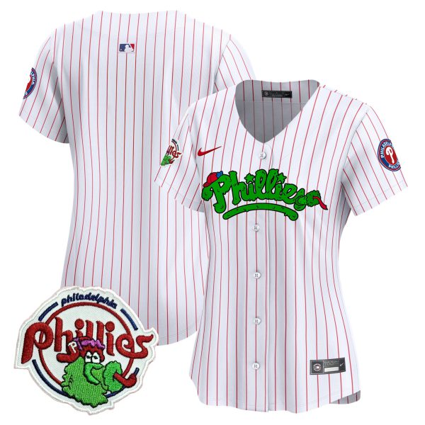 Women's Phillies Phanatic Patch Vapor Premier Limited Jersey V2 - All Stitched - Image 27