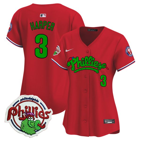 Women's Phillies Phanatic Patch Vapor Premier Limited Jersey V2 - All Stitched - Image 28