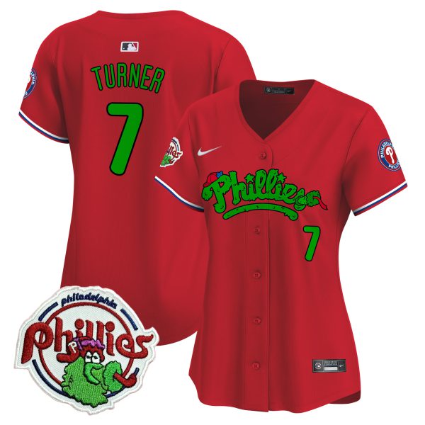 Women's Phillies Phanatic Patch Vapor Premier Limited Jersey V2 - All Stitched - Image 30