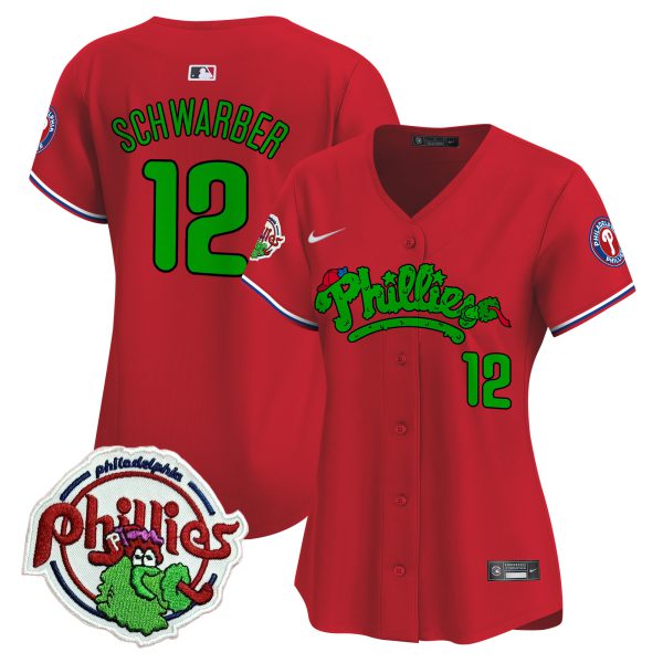 Women's Phillies Phanatic Patch Vapor Premier Limited Jersey V2 - All Stitched - Image 34